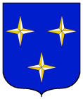 Azure, three crosslets fitched at all points gyronny Or and Argent. If no image is displayed, please contact your local SoA.