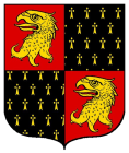 Quarterly Gules and pean, 1st and 4th an eagle's head erased Or If no image is displayed, please contact your local SoA.